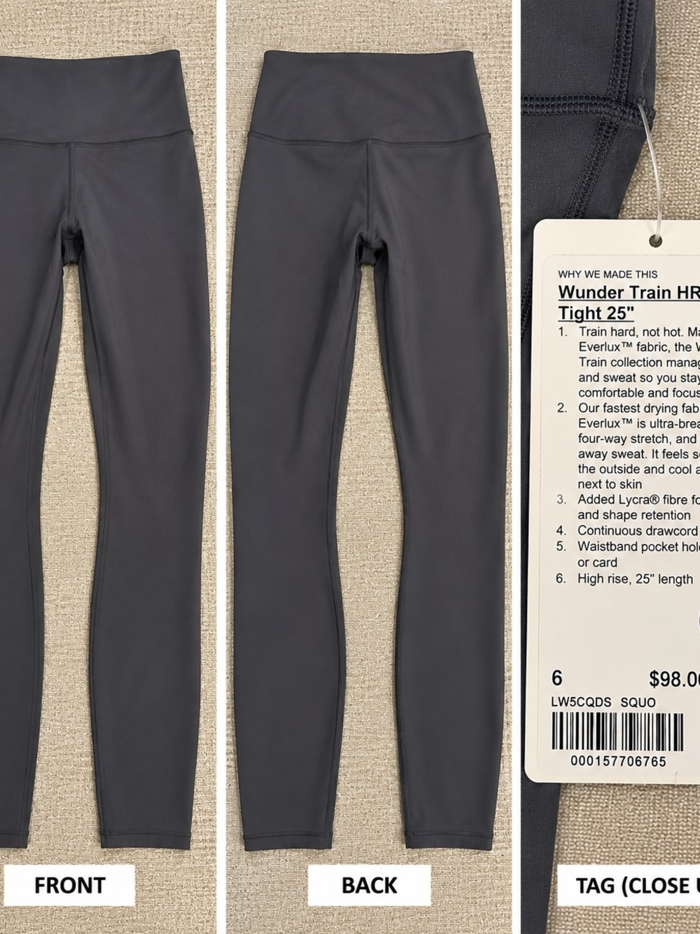 lululemon athletica Wunder Train High-Rise Tight 25" - Black
